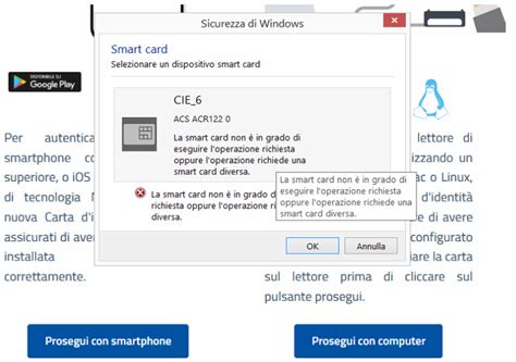 smart card non associata|Codice di errore smart.